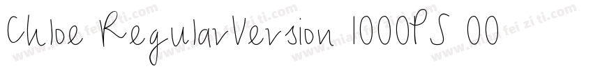 Chloe RegularVersion 1000PS 0010字体转换